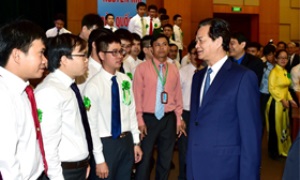 Thủ tướng Nguyễn Tấn Dũng gặp mặt các nhà khoa học trẻ tiêu biểu năm 2015